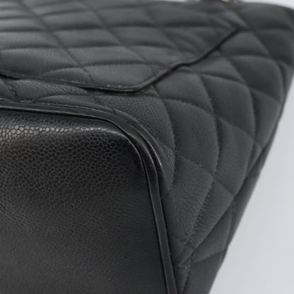 Chanel Medallion Tote Quilted Caviar, BLACK, LEATHER, Tote bag