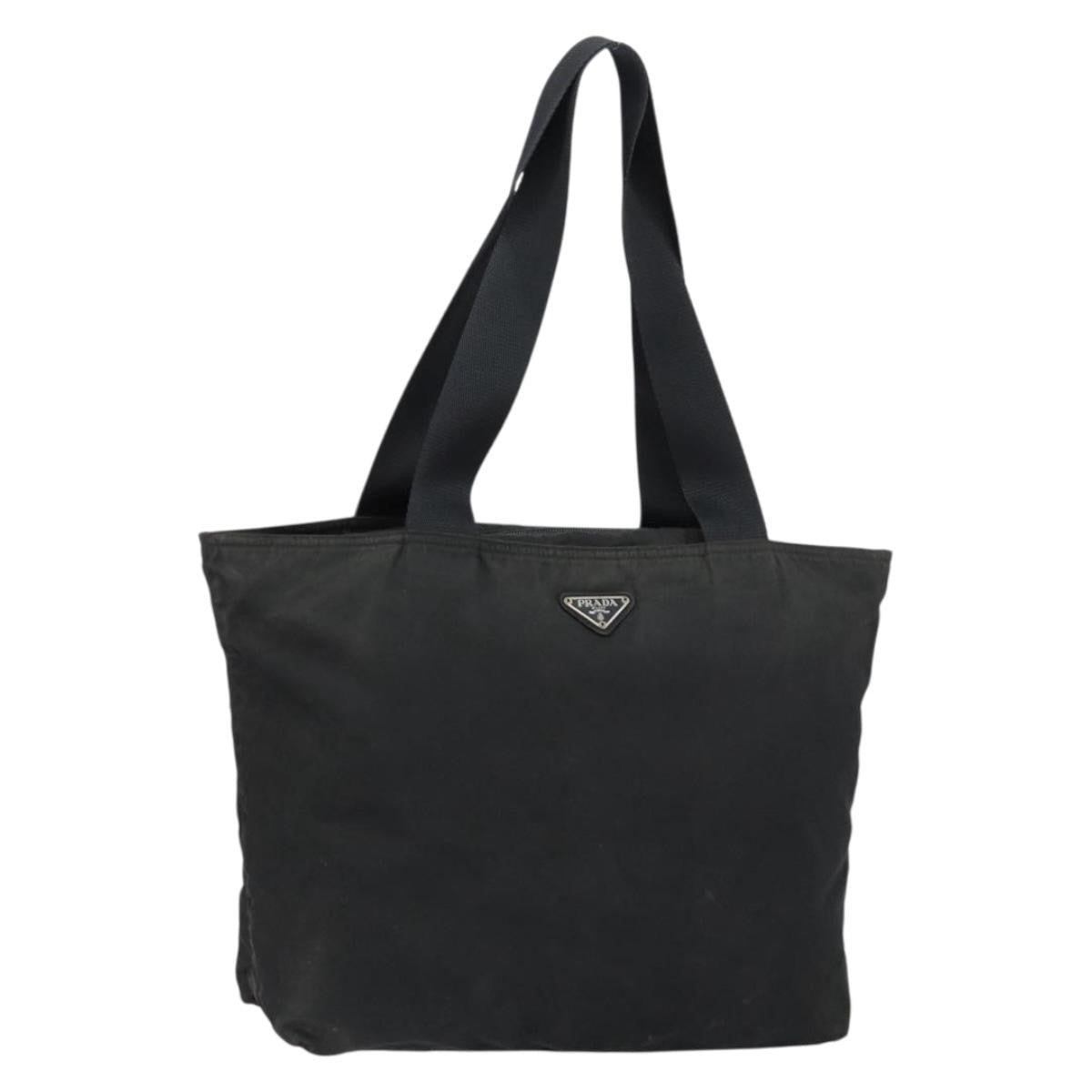 Prada Vintage Zip Tote Tessuto, BLACK, NYLON, Tote bag