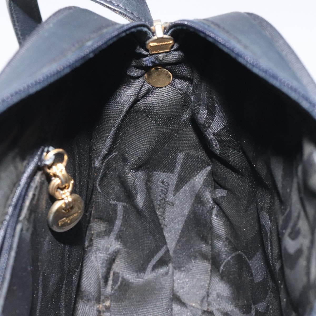 Salvatore Ferragamo Vala Shoulder Bag Leather, NAVY, LEATHER, Shoulder bag