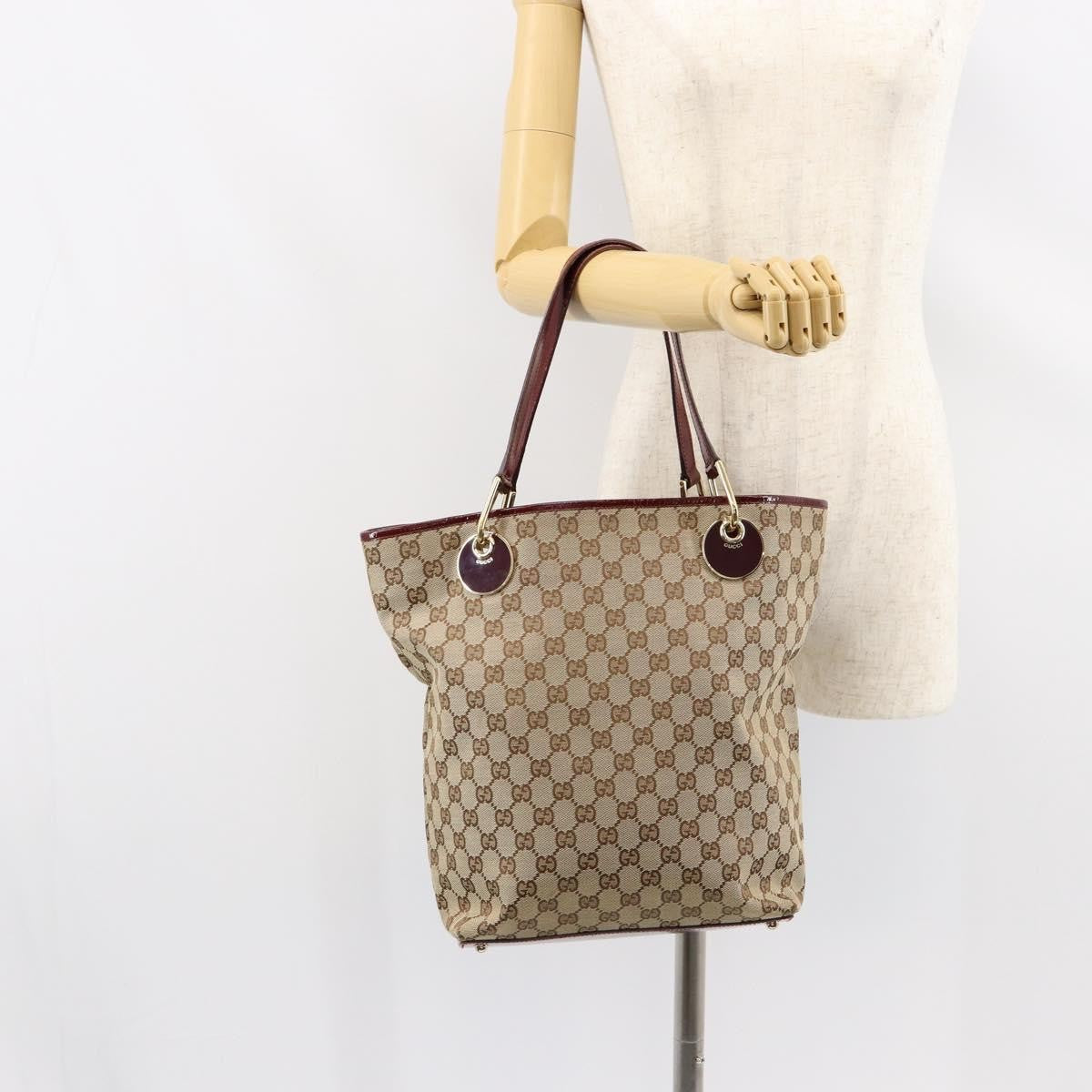 Gucci Eclipse Tote GG Canvas, BEIGE, CANVAS, Tote bag