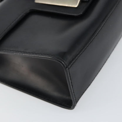 Salvatore Ferragamo Vala Handbag Leather, BLACK, LEATHER, Handbag