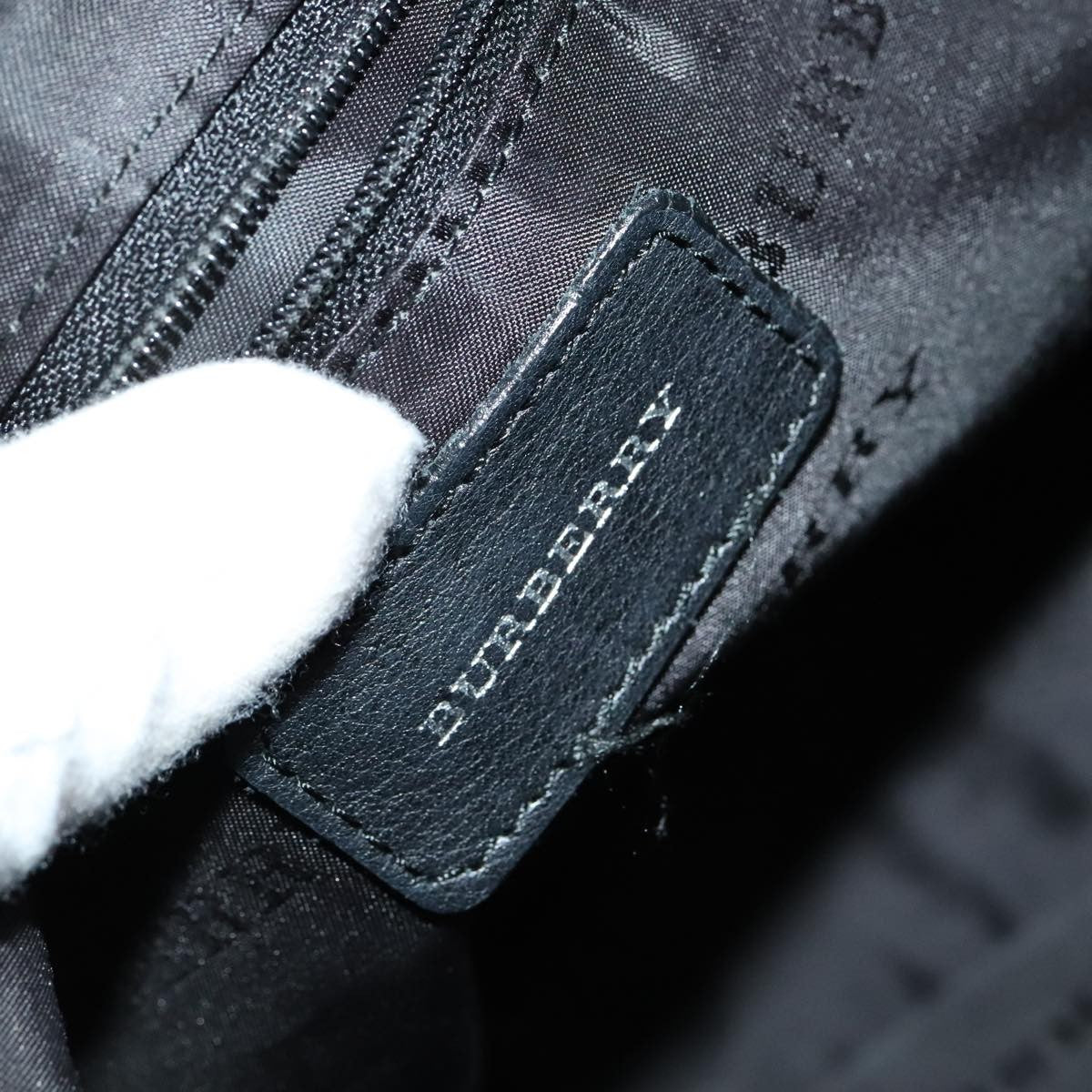 Burberry Vintage Crossbody Bag Leather, BLACK, LEATHER, Shoulder bag