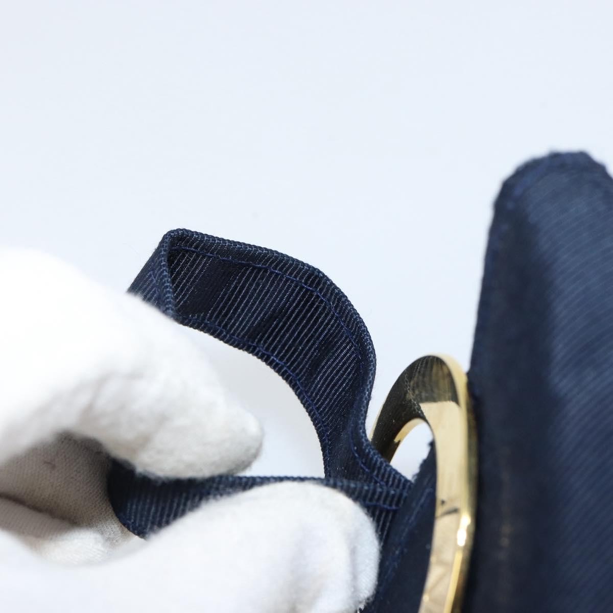 Celine Circle Logo Pouch Nylon, NAVY, NYLON, Clutche & pouche