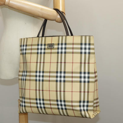 Burberry Nova Check Tote canvas check pattern, BEIGE, CANVAS, Tote bag