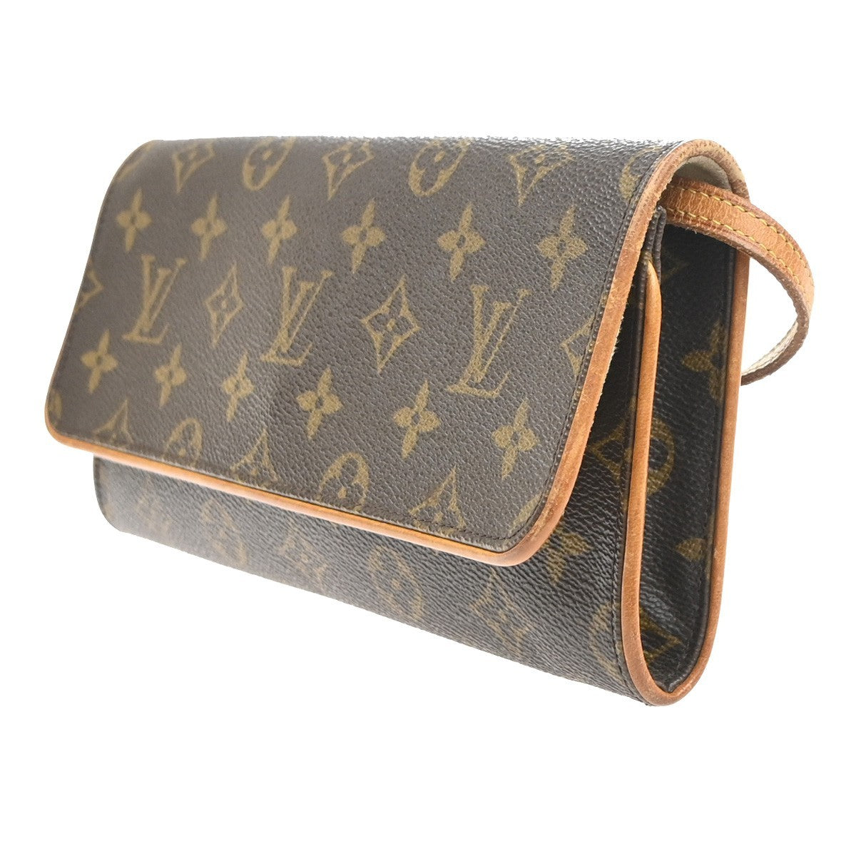 Louis Vuitton Twin Handbag Monogram Canvas, Brown, Canvas, Clutch