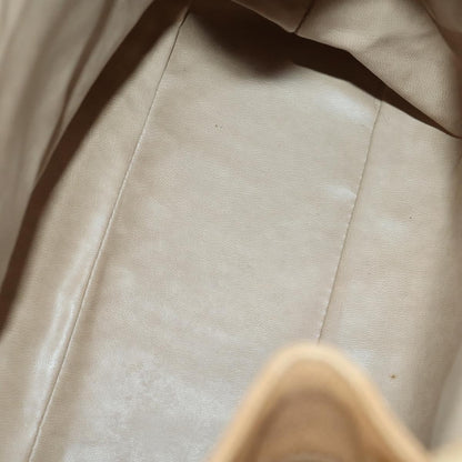 Chanel CC Front Pocket Backpack Leather, BEIGE, LEATHER, Backpack