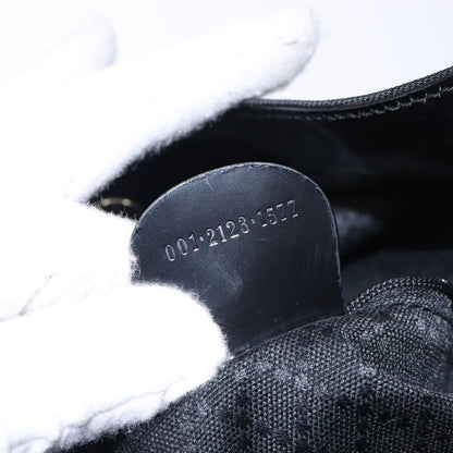 Gucci Vintage Bamboo Shoulder Bag Nylon, BLACK, NYLON, Shoulder bag