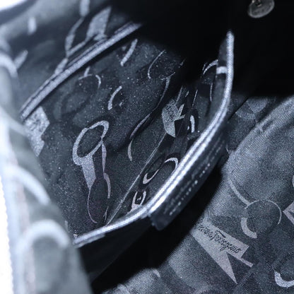 Salvatore Ferragamo Vintage Shoulder Bag Canvas, GRAY, CANVAS, Shoulder bag