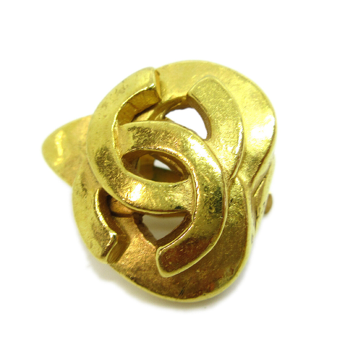 Chanel CC logo heart Gold-plated, GOLD, GOLD_PLATED, Earrings