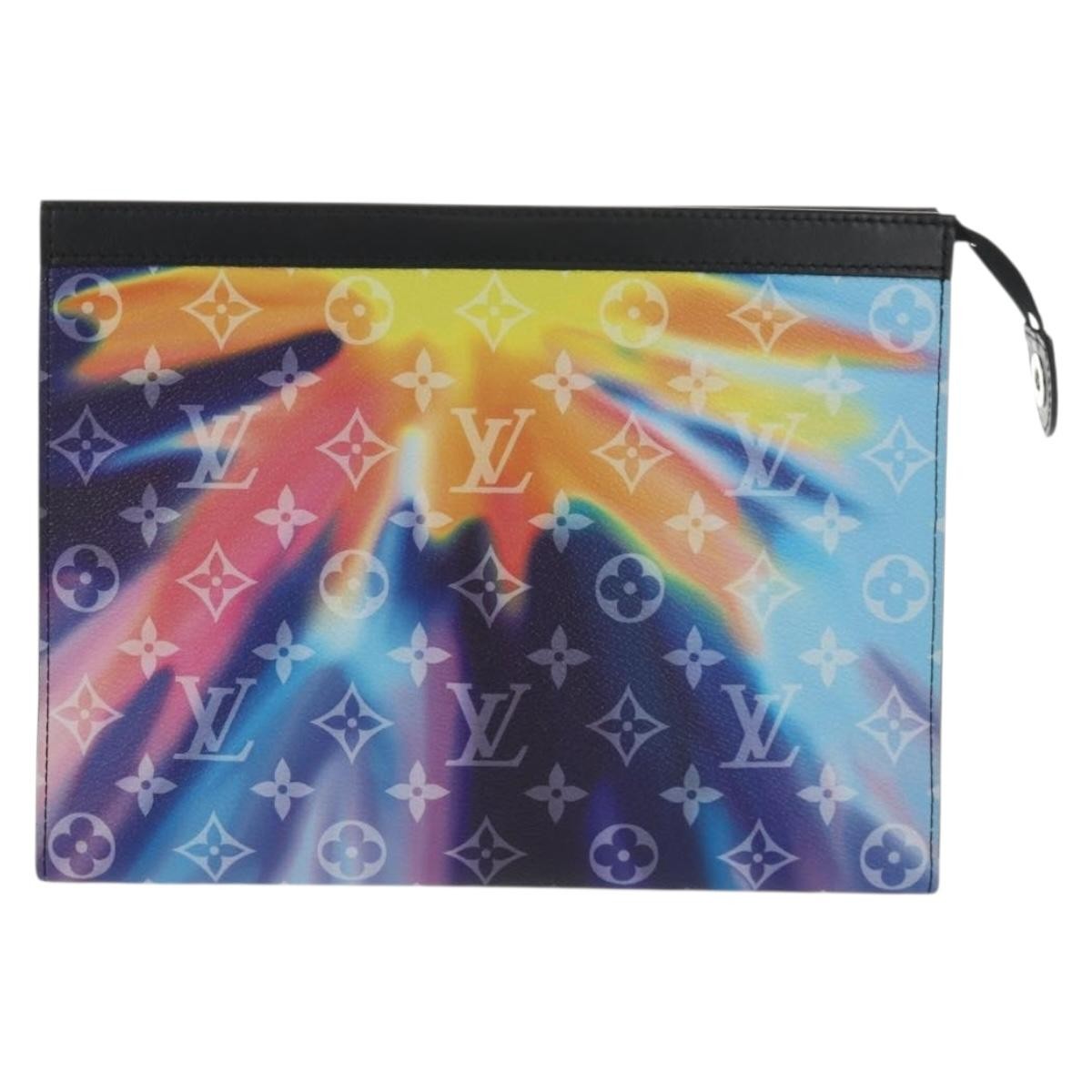 Louis Vuitton Pochette Voyage Limited Edition Monogram Sunset Canvas, MULTICOLOUR, CANVAS, Clutche & pouche