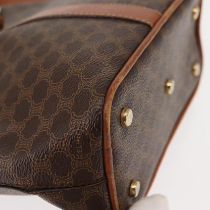 Celine Vintage Macadam Shoulder Bag Canvas, BROWN, PVC, Shoulder bag