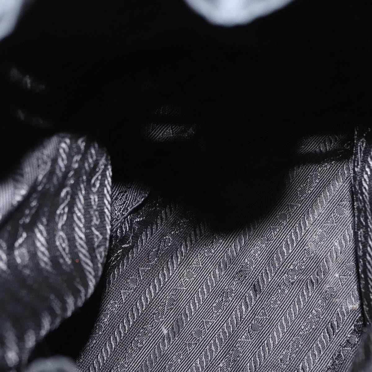 Prada Vela Double Front Pocket Backpack Tessuto with Saffiano Leather, BLACK, NYLON, Backpack