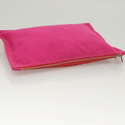 Hermes Bora Bora Pouch Toile, PINK, CANVAS, Clutche & pouche