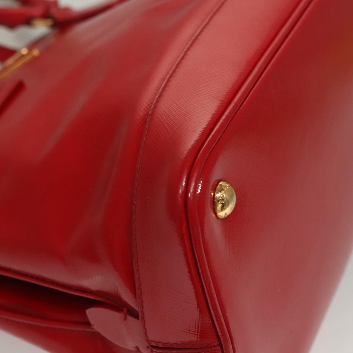 Prada Open Promenade Bag Vernice Saffiano Leather, RED, PATENT_LEATHER, Handbag