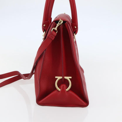 Salvatore Ferragamo Lotty Satchel Leather, RED, LEATHER, Handbag