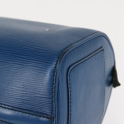 Louis Vuitton Speedy Handbag Epi Leather, BLUE, LEATHER, Handbag