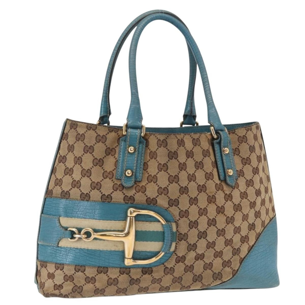 Gucci Hasler Tote GG Canvas, BEIGE, CANVAS, Tote bag