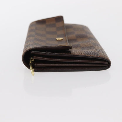 Louis Vuitton Sarah Wallet NM Damier, BROWN, CANVAS, Wallets