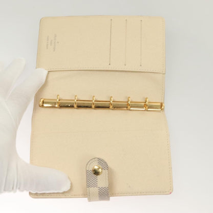 Louis Vuitton Agenda Cover Damier Azur, WHITE, CANVAS, Tech accessory