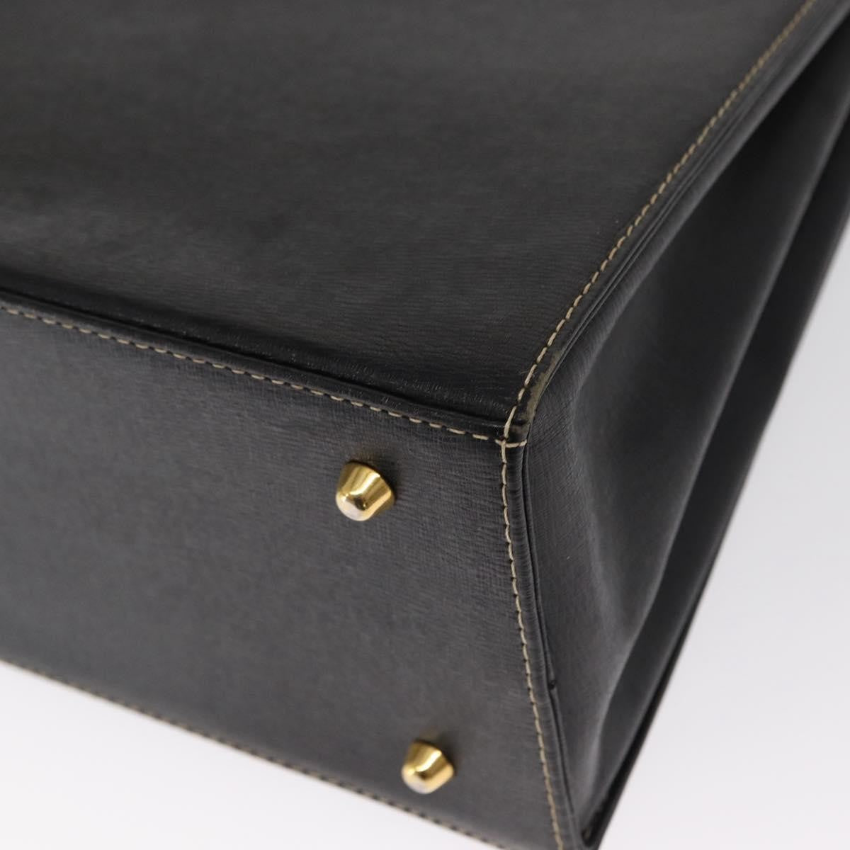 Burberry Vintage Handbag Leather, BLACK, LEATHER, Handbag