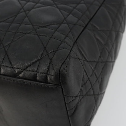 Christian Dior Vintage Lady Dior Bag Cannage Quilt Lambskin, Black, Leather, Handbag