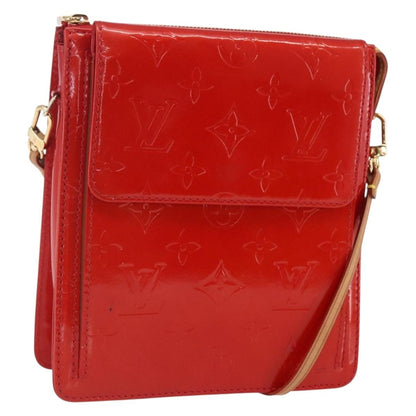 Louis Vuitton Mott Handbag Monogram Vernis, RED, PATENT_LEATHER, Clutche & pouche