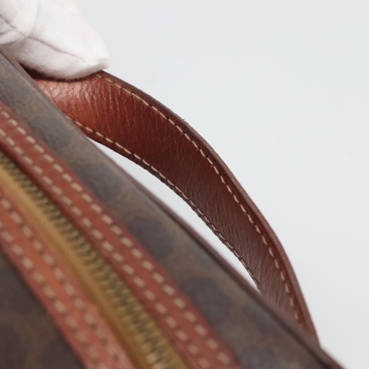 Celine Macadam Vanity Bag Canvas, BROWN, PVC, Travel bag