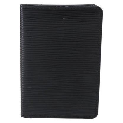 Louis Vuitton pocket organizer Leather, BLACK, LEATHER, Card Holders