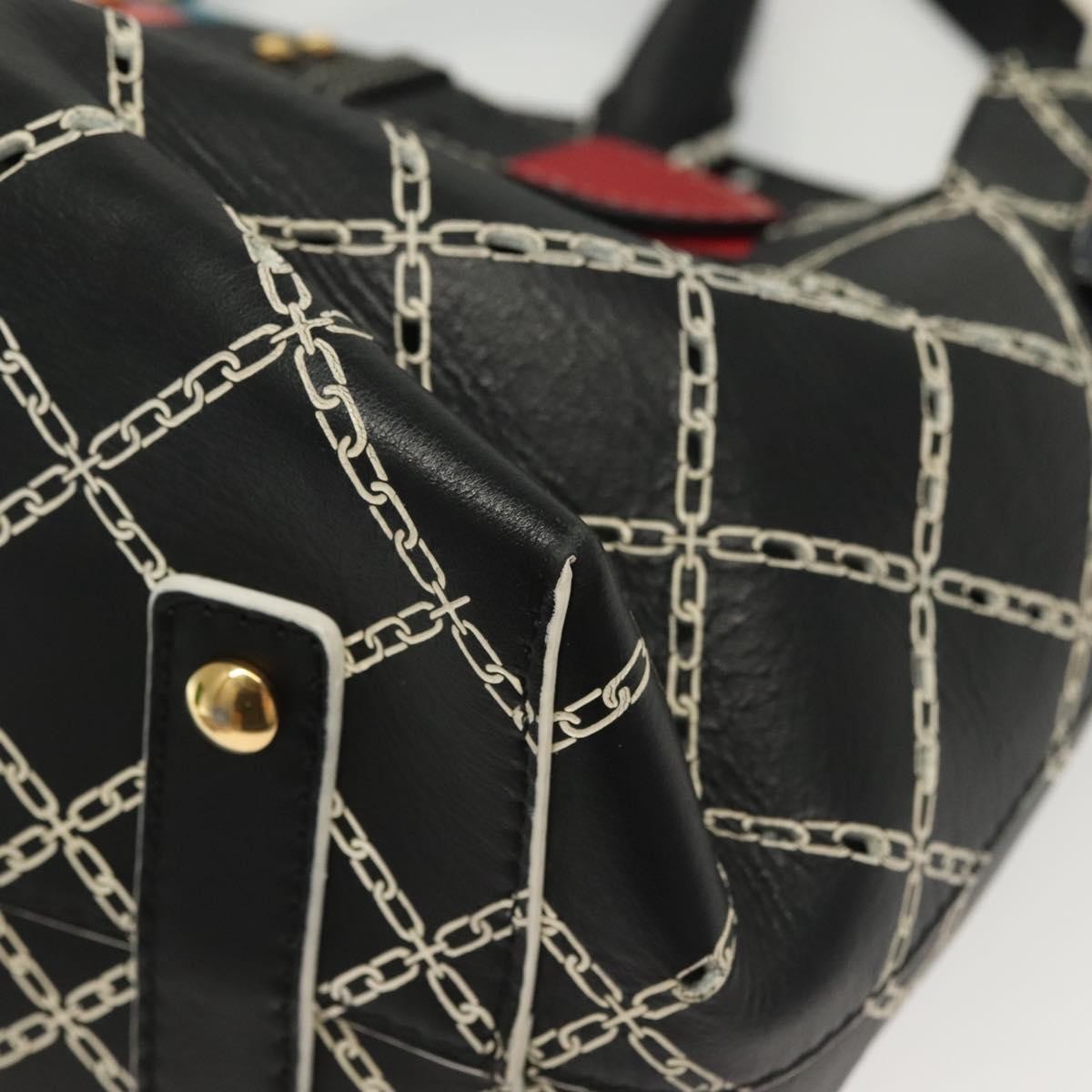 Burberry Belt Tote Perforated Leather, BLACK, LEATHER, Tote bag