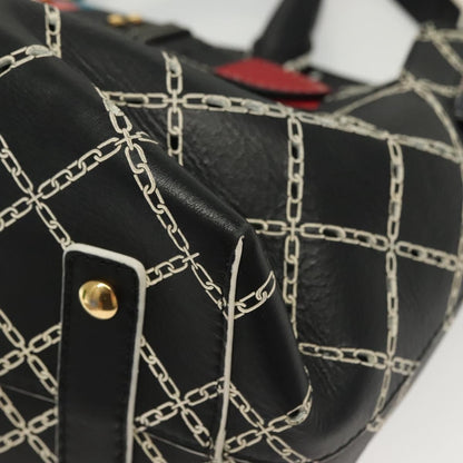 Burberry Belt Tote Perforated Leather, BLACK, LEATHER, Tote bag