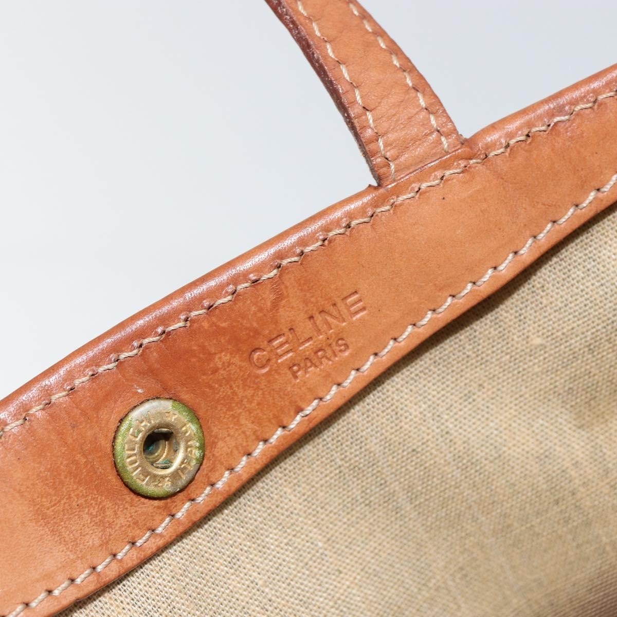 Celine Vintage Macadam Tote bag Canvas, BROWN, CANVAS, Tote bag