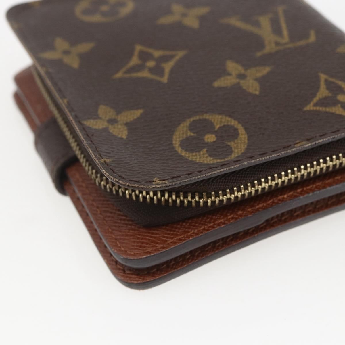 Louis Vuitton Compact Zippe Wallet Monogram Canvas, BROWN, CANVAS, Wallets