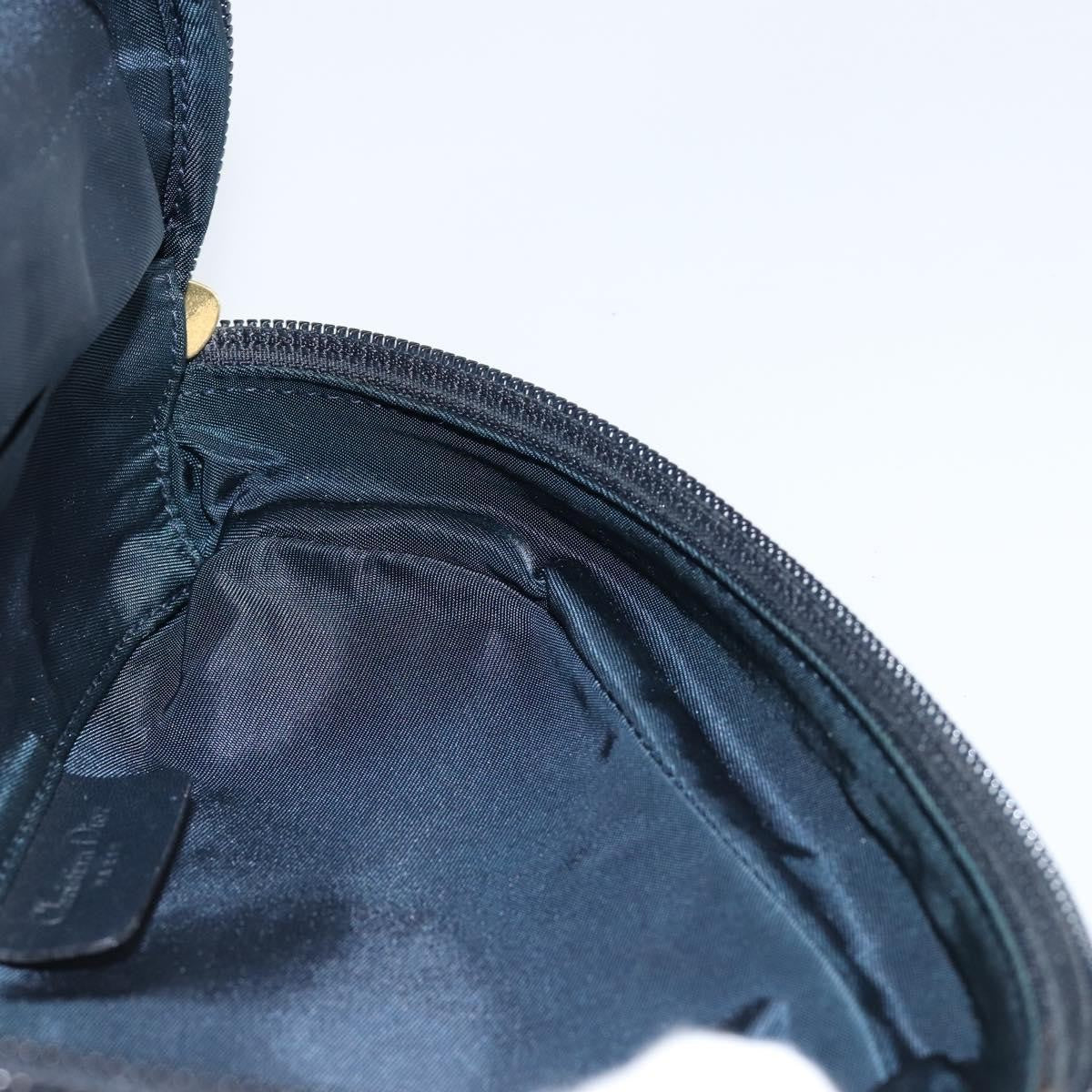 Christian Dior Vintage Saddle Coin Purse Diorissimo Canvas, BLUE, CANVAS, Clutche & pouche