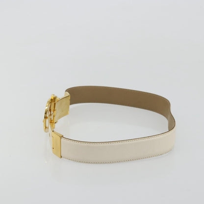 Salvatore Ferragamo Gancini Buckle Reversible Belt Leather, White, Leather, Belt