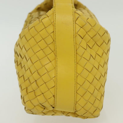 Bottega Veneta Wallace Shoulder Bag Intrecciato Nappa, YELLOW, LEATHER, Clutche & pouche