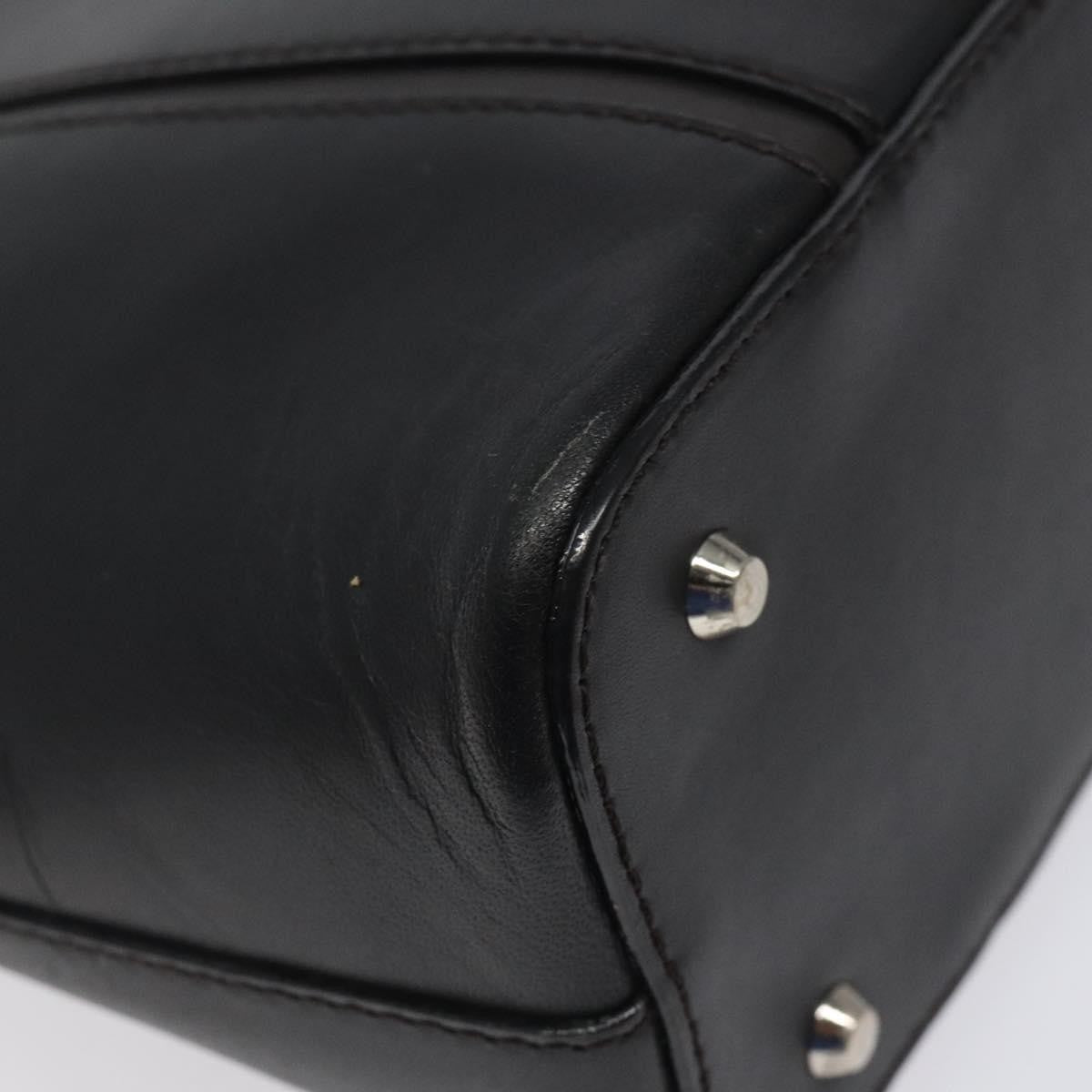 Burberry Vintage Handbag Leather, BLACK, LEATHER, Handbag