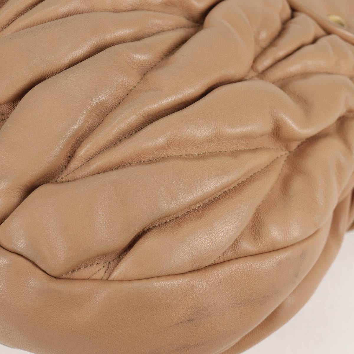 Miu Miu Coffer Convertible Hobo Matelasse Leather, BEIGE, LEATHER, Handbag