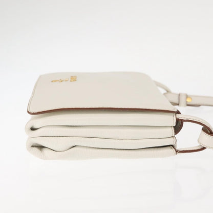 Prada Flap Crossbody Bag Vitello Daino, WHITE, LEATHER, Shoulder bag