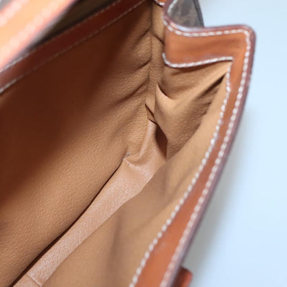 Celine Vintage Convertible Top Handle Bag Macadam Coated Canvas, BROWN, CANVAS, Handbag