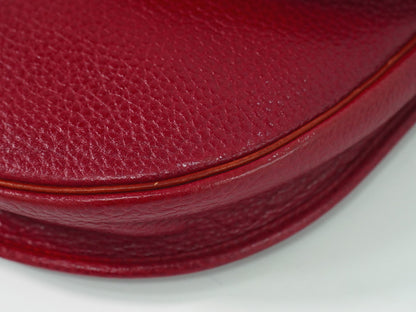 Christian Dior Vintage Shoulder Bag Leather, RED, LEATHER, Shoulder bag