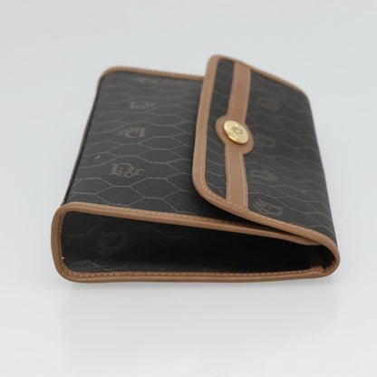 Christian Dior Vintage Honeycomb chain Canvas, BLACK, PVC, Clutche & pouche