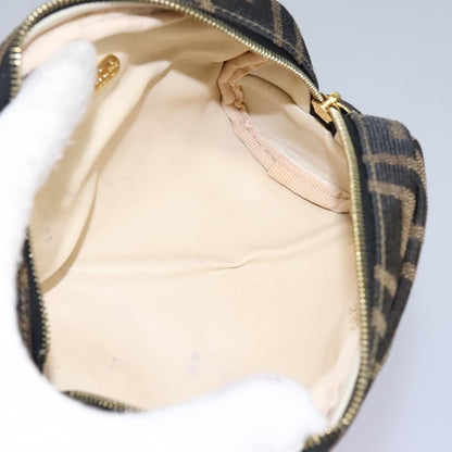 Fendi Vintage Toiletry Pouch Zucca Canvas, BROWN, CANVAS, Clutche & pouche