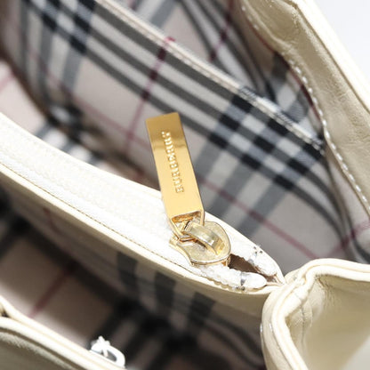 Burberry Vintage Handbag Leather, BEIGE, LEATHER, Handbag