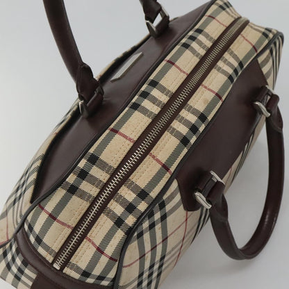 Burberry Nova Check Bowling Bag Canvas, BEIGE, NYLON, Handbag