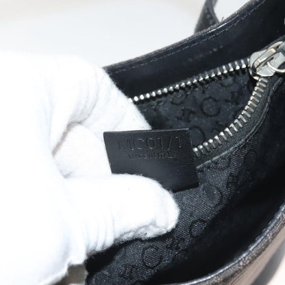 Celine C Macadam Handbag Canvas, BLACK, CANVAS, Handbag