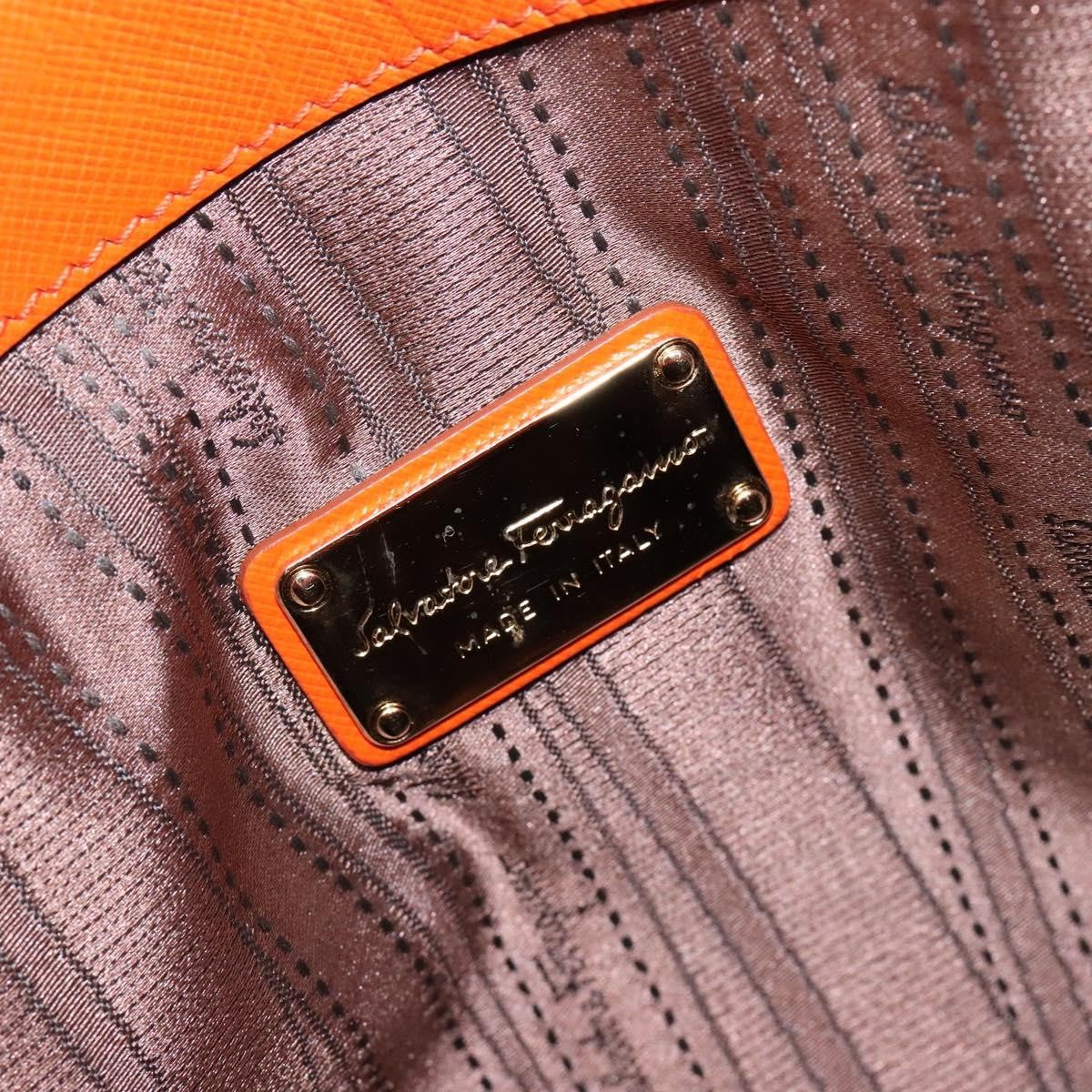 Salvatore Ferragamo Batik Tote Leather, ORANGE, LEATHER, Tote bag
