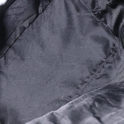 Salvatore Ferragamo Gancini Shoulder Bag Canvas, BLACK, CANVAS, Shoulder bag