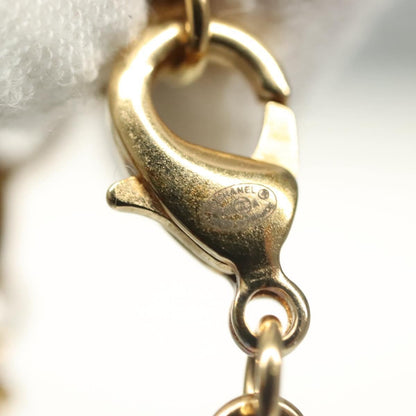 "Chanel CC Perfume Bottle Pendant Chain Long Necklace Metal with Leather, Crystals and Faux Pearl", GOLD, METAL, Necklace