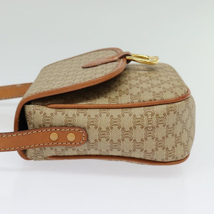 Celine Vintage Macadam Shoulder Bag Canvas, BEIGE, CANVAS, Shoulder bag