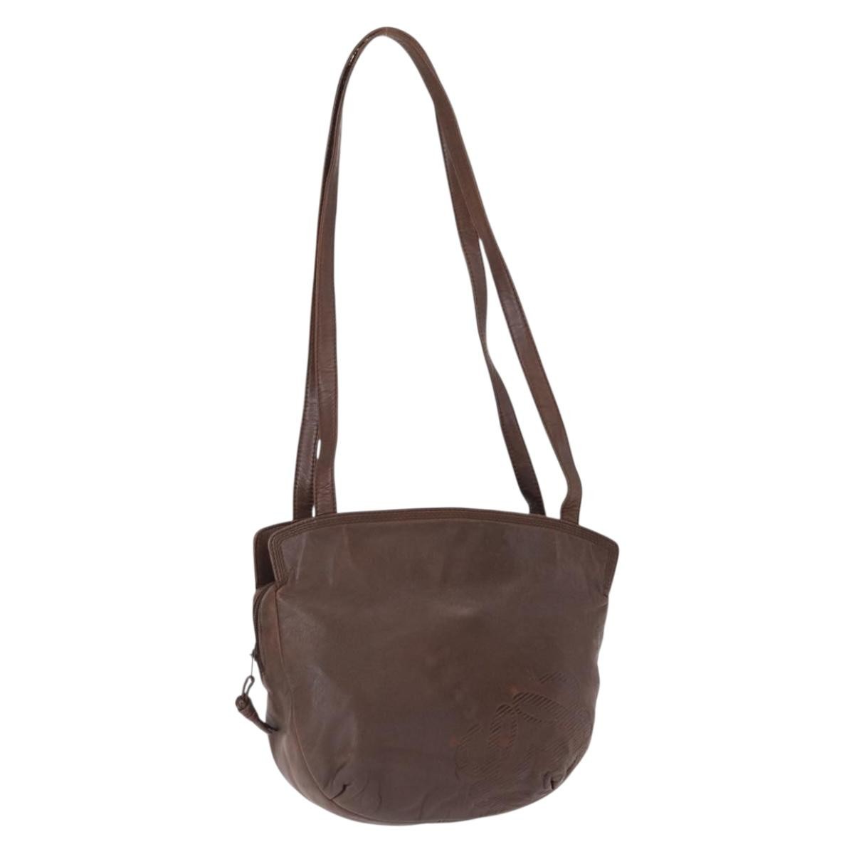 Loewe Anagram Shoulder Bag Leather, BROWN, LEATHER, Shoulder bag